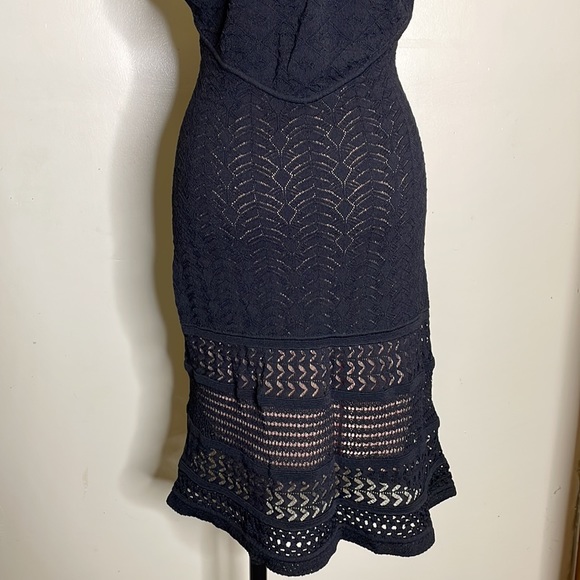 Catherine Malandrino pointelle  Black dress Medium - Picture 12 of 16